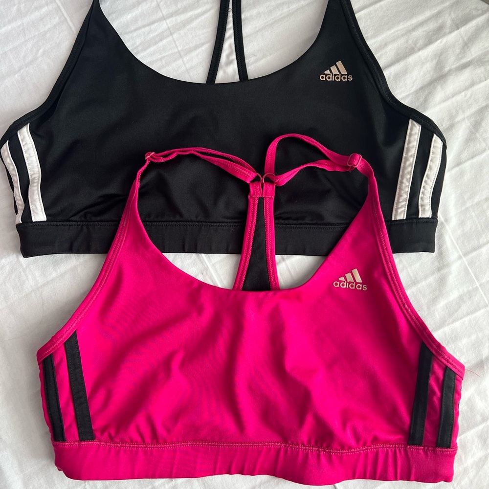 Adidas sports bras uk8-10 Small x 2